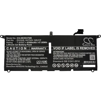 

Cameron Sino 6300mAh Battery For DELL XPS 13 2018/13 9370/13 9370 FHD i5/13-9370-D1605G/13-9370-D1605S,0H754V,DXGH8,G8VCF