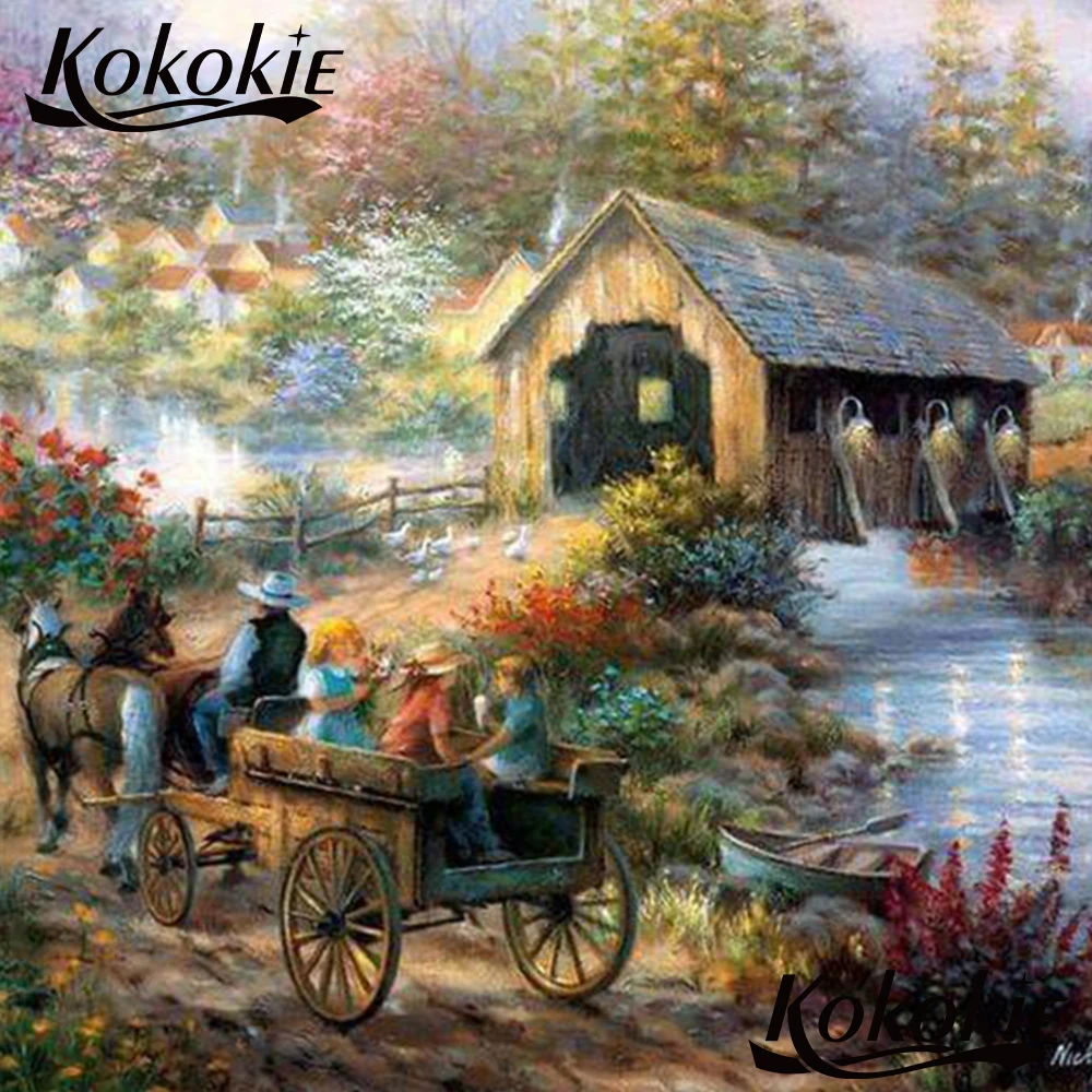 Алмазная живопись сделай сам полноразмерная/круглая вышивка картина Стразы 5d
