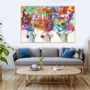 

Abstract Colorful Graffiti Canvas Paintings Modern Wall Art Prints Poster Living Room Decorative Paintings Wall Home Decor