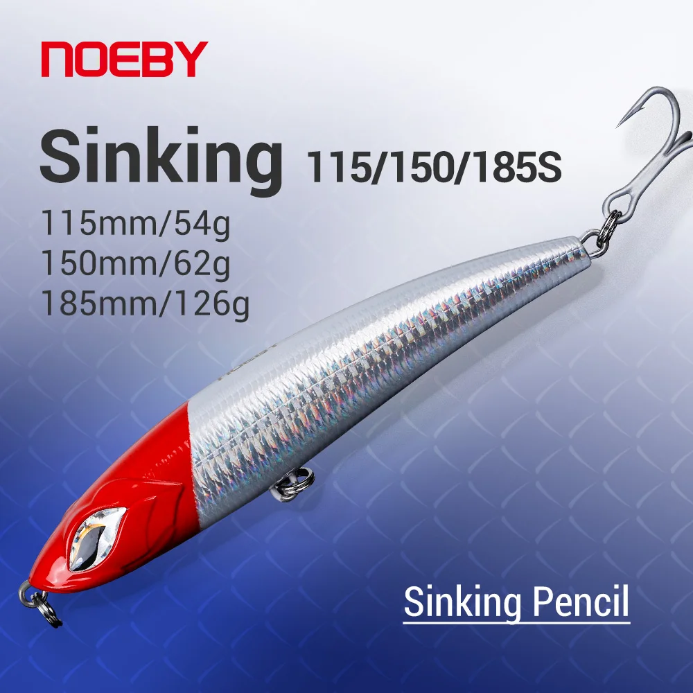 Noeby погружная приманка для рыбалки карандаш 115 мм 54g 150 62g 185мм 127g длинные