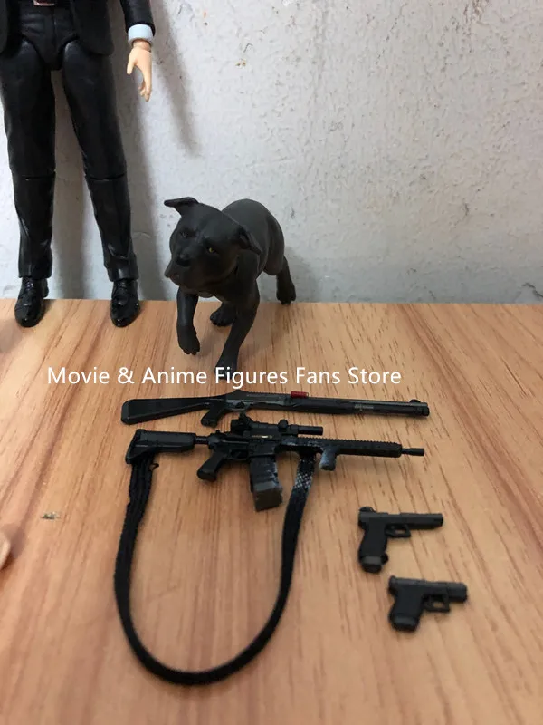 17cm John Wick Action Figures With Dog Anime Figure Mafex085 Keanu