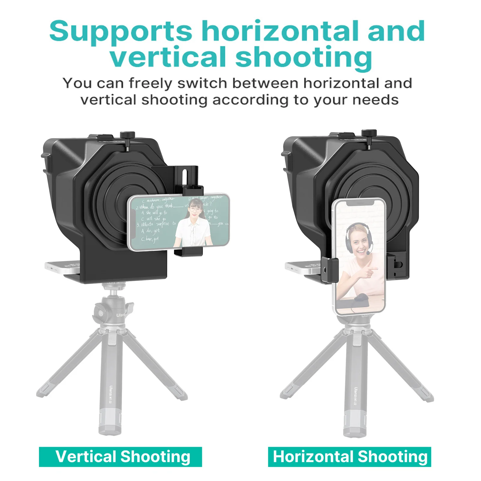 Ulanzi PT15 Teleprompter Portátil para Cámaras y Smartph...