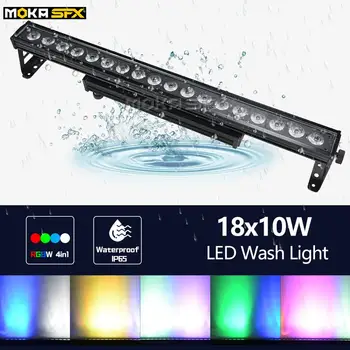 

2pcs/lot 18x10w Waterproof Wall WasherRGBW LED Light Bar Color Mixing Wash Lighting for Wedding Party Show Stage LED Wash Wall
