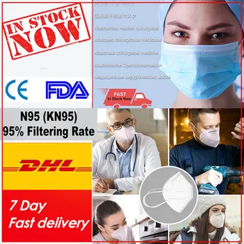 

Ship To USA DHL 50pcs n95maskes kn95maskes mascarilla kn95mask facemasks 5 layer black anime earloop respirator pocket insert