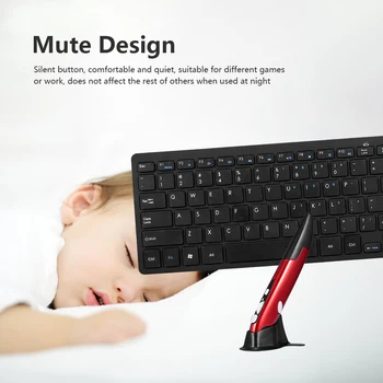 

2.4G Wireless Keyboard and Mouse Combo Touch Pen Mouse & Modern Keyboard Combo White Keyboard + Pen Mouse