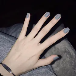 Темно-синий матовый акриловый матовый наконечник для Ногтей Полное покрытие квадратная голова поддельные ногти DIY украшения аксессуары