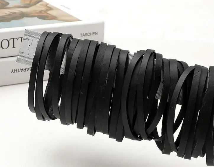 Diameter 50mm Solid Black Industrial Rubber Band Elastic Heavy Duty Rubbers For Packing Packaging 20/50/100 You Choose Quantity afbeelding