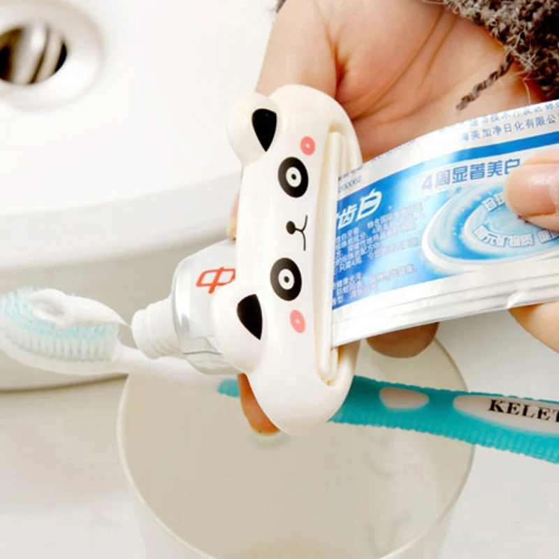 1Pc Creative Animal Toothpaste Dispenser Tooth Paste Tube Squeezer Toothpaste Rolling Holder For Home Bathroom 4Animals
