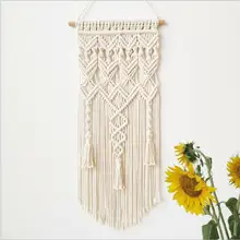 New Nordic Bohemian Hand-woven Cotton Rope Tassel Tapestry Wall Decoration Macrame Wall Hanging Decor 3 Style