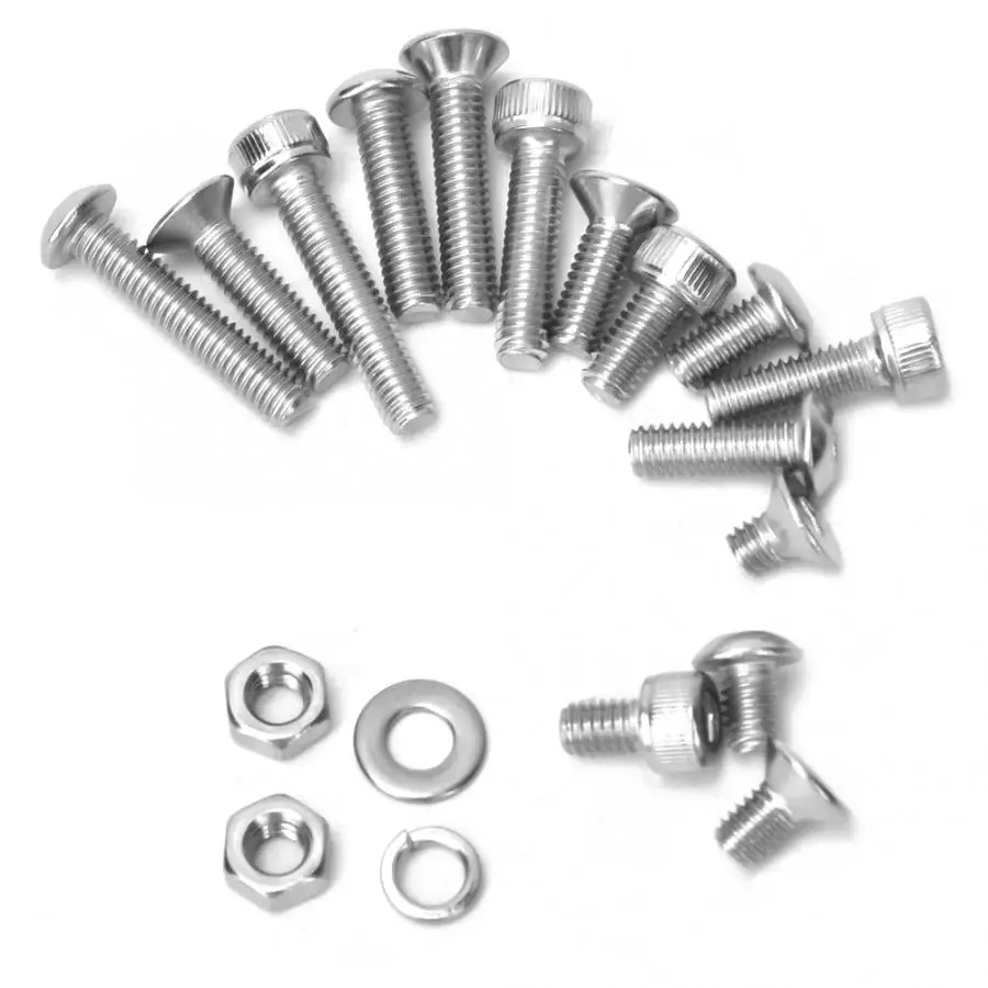 840Pcs Screw Kit Pan Head Cylindrical Flat Screw Nut Washer Assortment Kit Screw Washer Nut Set