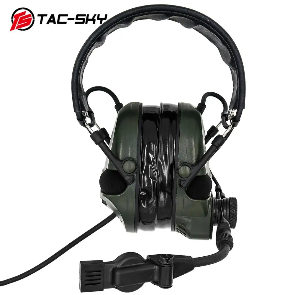 TAC-SKY tactical TCI LIBERATOR headset silicone ear muffs noise reduction pickup military tactical headset TCI headset+u94 ptt