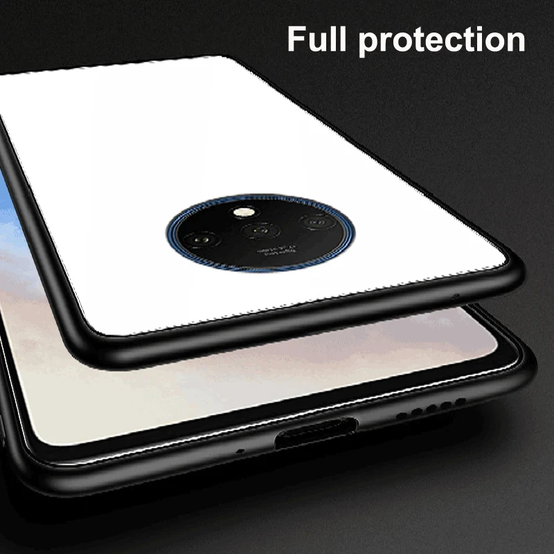 Для oneplus 7 T чехол one plus 7t 1+ 7t закаленное стекло+ TPU Edge тонкая жесткая задняя крышка для oneplus 7 T 7 T чехол oneplus 7t оболочка