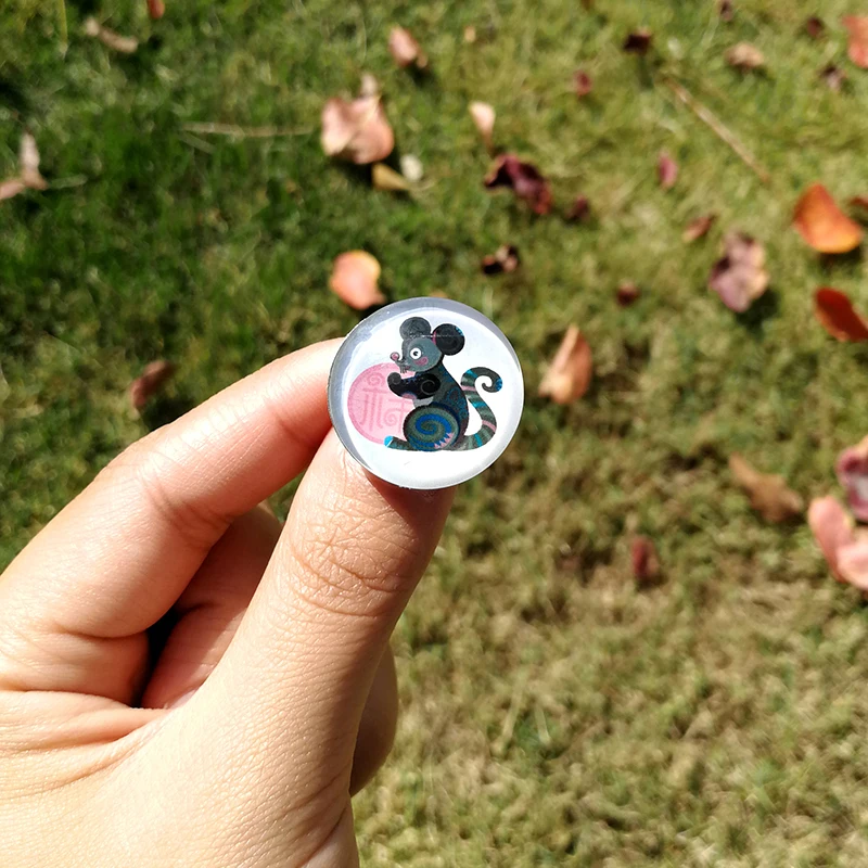 Nengdou S19 Year of the Rat Brooch Cartoon Badge Chinese Zodiac Souvenir Kawaii Pin Cute Icon DIY Craft for Backpack Decoration - Цвет: S19-6