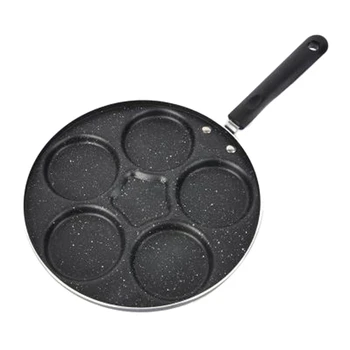 

HOT-6 Holes Fried Eggs Cooking Frying Pan,Non-Stick Pan Egg Burger Mold Multi-Function Home Poached Egg Pancake Plate