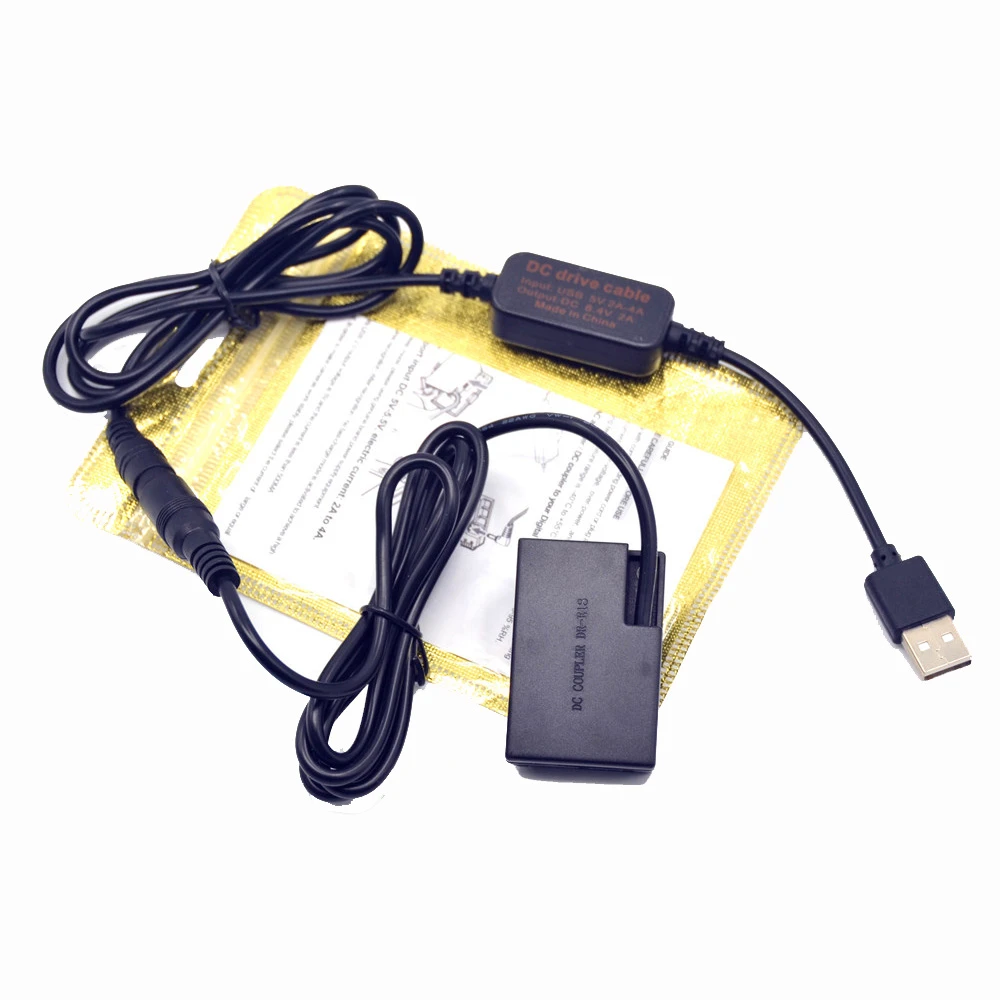 USB Charger Power Bank Cable+LP E17 DR E18 Fake Battery for Canon EOS