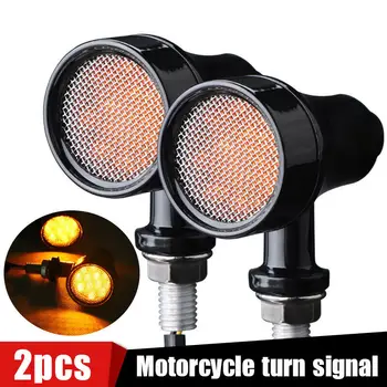 

Aluminum Motorcycle LED Black Bullet Brake Running Turn Signal Tail Light Amber New And High Quality