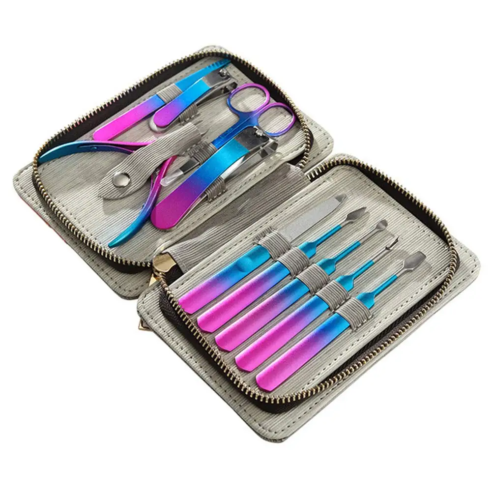 

Professional Manicure Set Pedicure Sets Nail Clipper Stainless Steel Nail Cutter Tool Eyebrow trimming with Travel Case Kit Nail