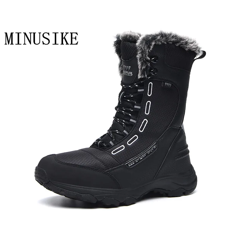 

Winter High Boots Men's Comfortable Warm Snow Boots Fashion Couples Tactical Boots Ankle Strap Men's Snow Boots