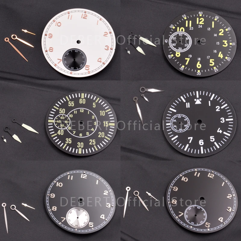 

watch parts Sterile dial Watch needle hands Various styles of dials hands Fit hand winding 3600/6497/6498 movement and case