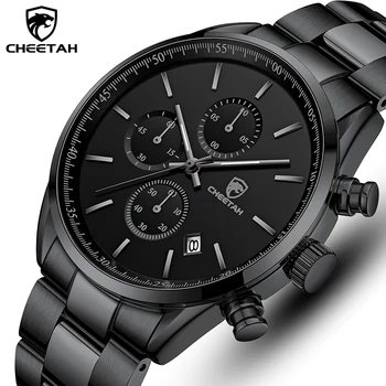 New CHEETAH Watches for Men Top Brand Luxury Fashion Business Quartz Men’s Wristwatch Stainless Steel Waterproof Sports Clock