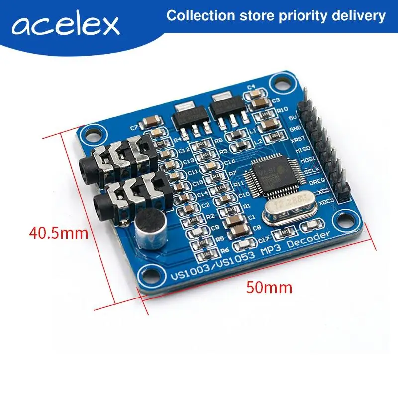 VS1003B VS1053 MP3 Module Development Board Onboard recording Function Development Board afbeelding