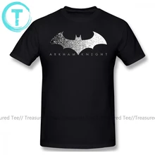 Футболка с Бэтменом, футболка с логотипом Arkham Knight Pixel, хлопковая Футболка с принтом, летняя забавная Мужская футболка с короткими рукавами 6xl