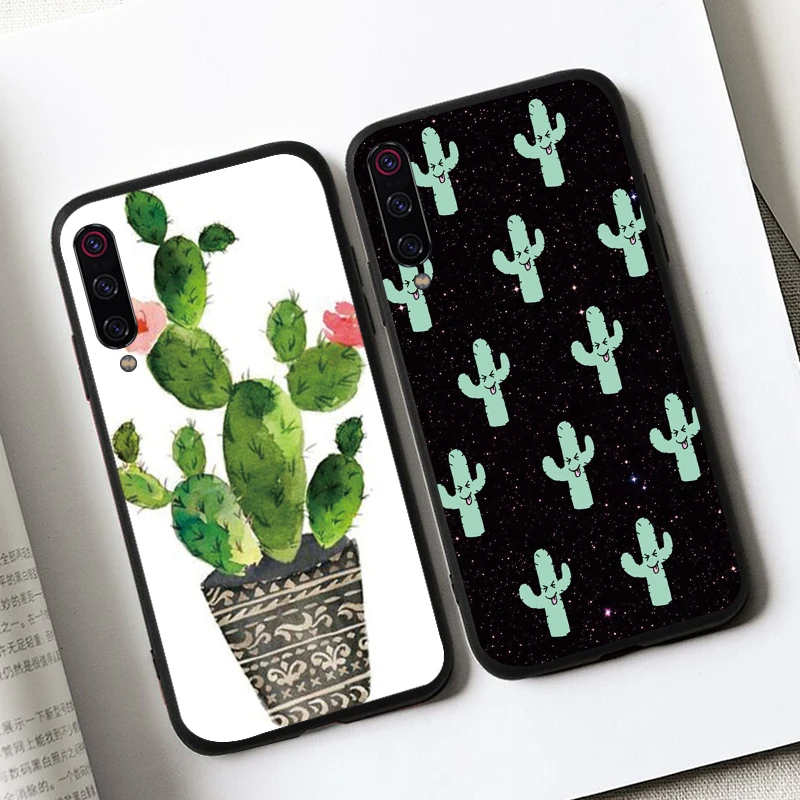 cactus leather Phone Cases For Samsung Galaxy S10 S9 S8 Plus S10e Tpu Luxury Cover on samsang s6 s7 edge s10plus case coque etui | Мобильные