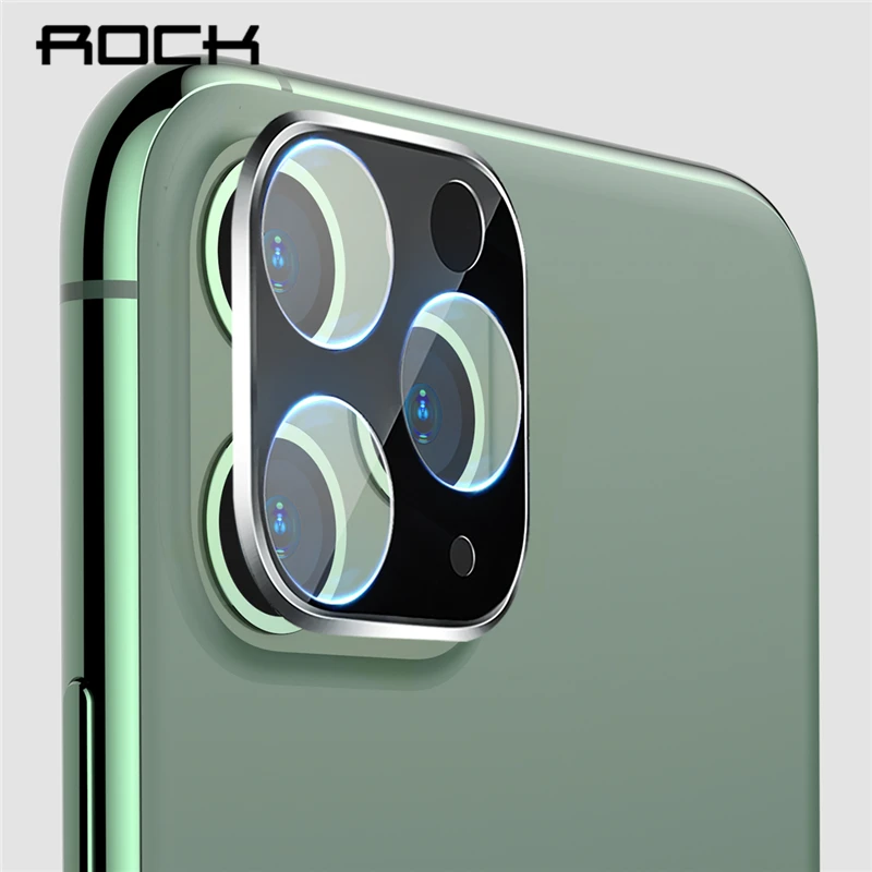 ROCK 2 шт. защита для экрана объектива камеры для iPhone 11 Pro Max защитная 3D стеклянная пленка Алюминиевый металлический защитный чехол для объектива