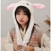 2022 free ship  Fashion Moving Hat Glowing Rabbit Ears Plush Sweet Cute Airbag Cap 22 color can be choose ► Photo 3/6