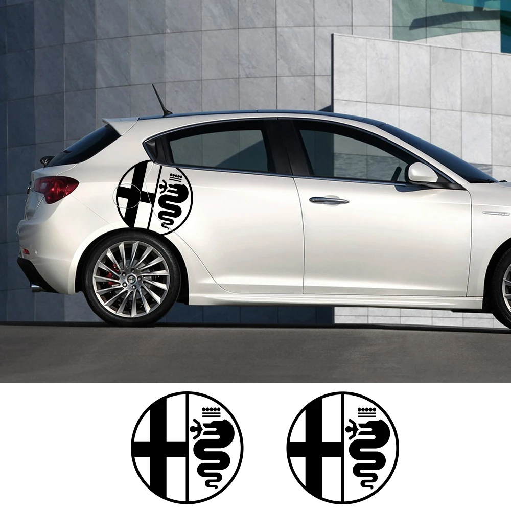 Gentleman vriendelijk smog Verrijking 50CM Car body decorative sticker Logo badge emblem For Alfa Romeo Giulia  Stelvio Giulietta 4C 147 156 159|Car Stickers| - AliExpress