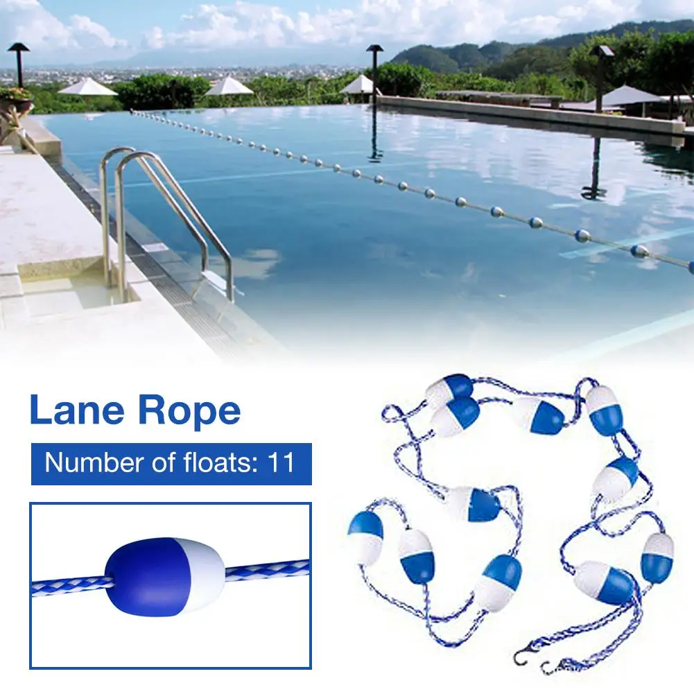 

Safety Float Lines Blue White Divider Rope With Balls For Swimming Pool Inland Waterways Swimming Pool Accessories 5M Float Lin