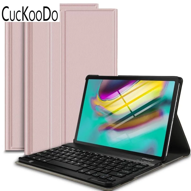 Pink Передняя опора Стенд чехол с Отделяемая клавиатура для Samsung Galaxy Tab S5e SM-T720(Wi-Fi) SM-T725(LTE) 10,5 дюймов выпуска - Цвет: Pink