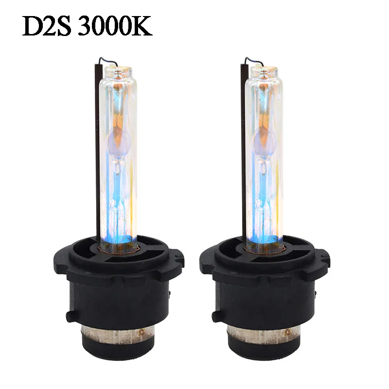 SUKIOTO 2PCS 12V 35W D2S Car Auto HID Xenon Light Lamp 55W D2S 3000K 4300K 5000K 6000K 8000K 10000K 12000K D2R Xenon Lamp Bulb