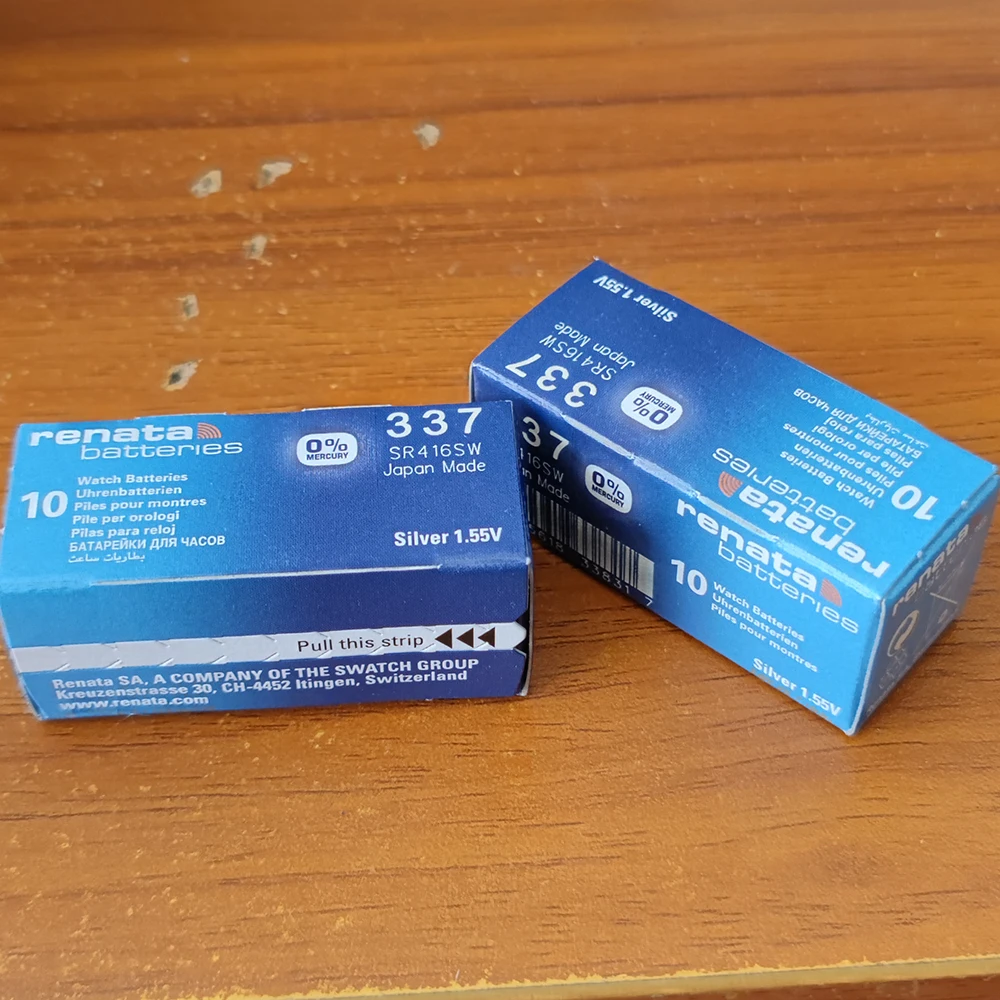 

Швейцарский аккумулятор 20xrenata 337 SR416SW 1,55 в для часов, серебряный 337 SR416SW RENATA, батареи для часов