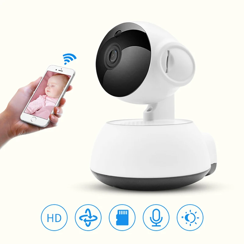 

Wireless Mini IP Camera PTZ Move Detection IR Night Vision Home Security Surveillance Double-side Voice Wifi Camera
