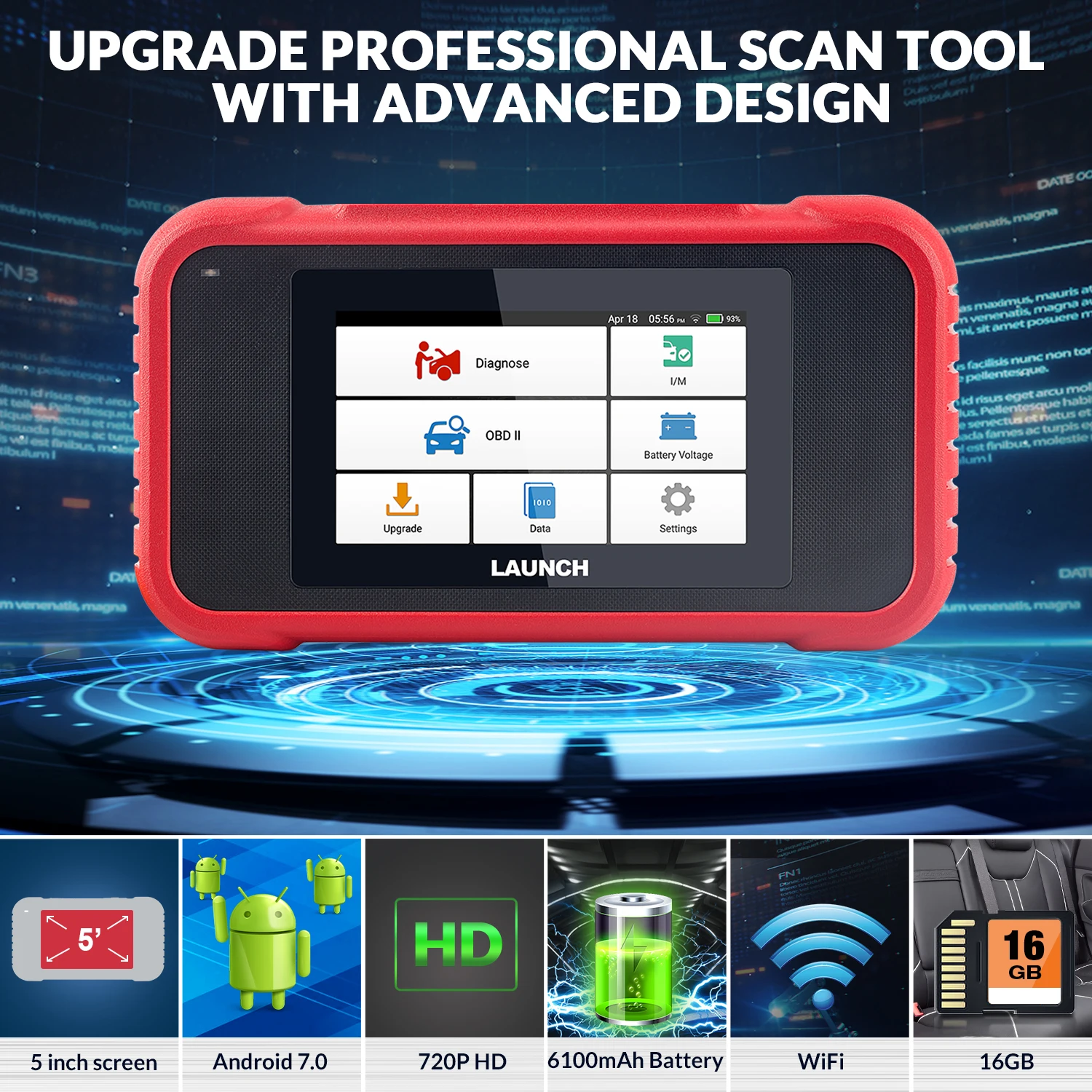 Диагностический сканер LAUNCH X431 CRP123E OBD2 OBD OBDII для двигателей из АБС пластика