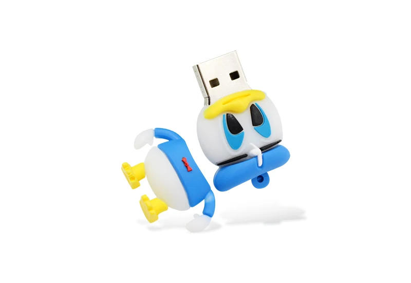 Мультяшный USB 2,0 флеш-накопитель Дональд Дак 64 ГБ 32 ГБ 16 ГБ 8 ГБ милый флеш-накопитель карта памяти U диск флэш-диск