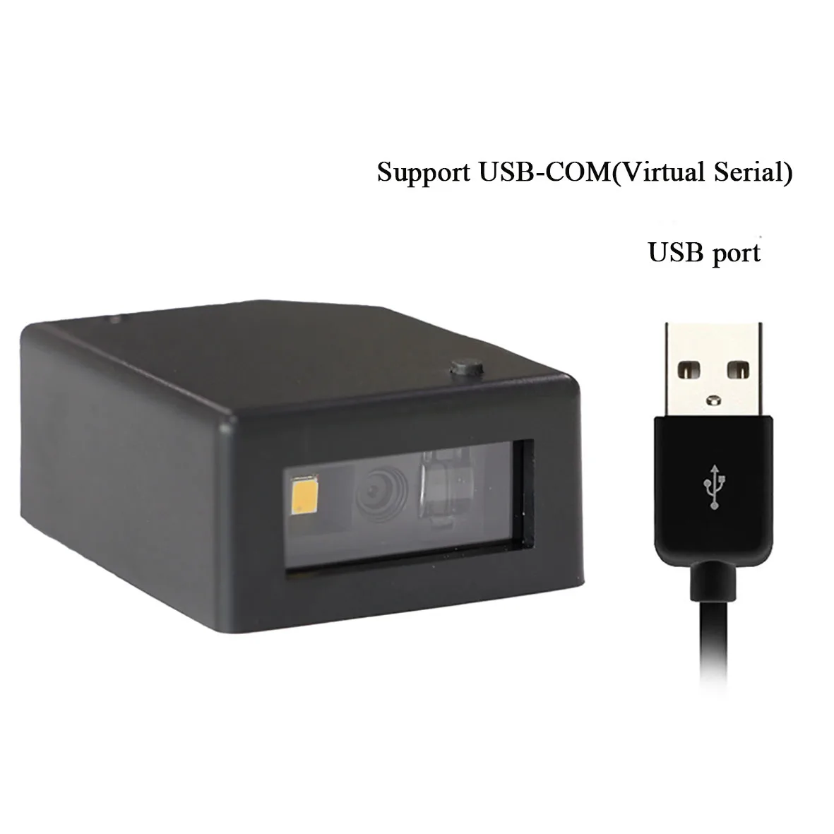 código de barras com usb serial rs232,