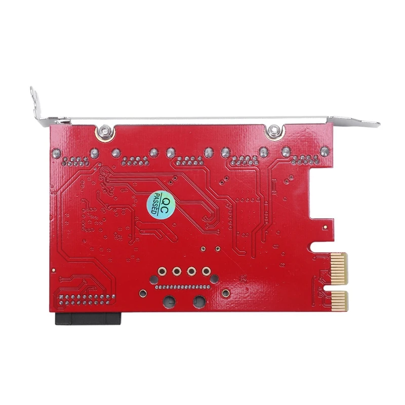 Карта 5 портов PCI-E USB 3,0 концентратор 20 Pin 15Pin SATA адаптер Красный
