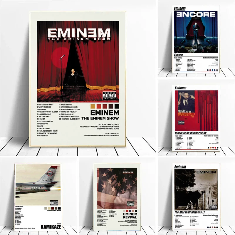 C144 Eminem The Show Be KILLING музыкальный альбом со звездами Картина на холсте плакаты