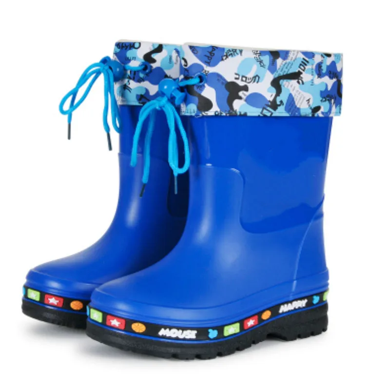 

2019 new fashion cartoon children's rain boots boys and girls non-slip baby rain boots in the big kids rain boots water shoes