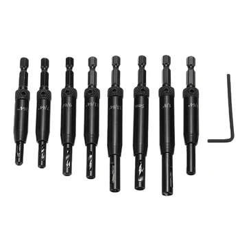 

17pcs Self Centering Core Drill Bit Set Hole Puncher Hinge Drill Bit Woodworking Self Centering Hinge 135 Degree Inclined Blade