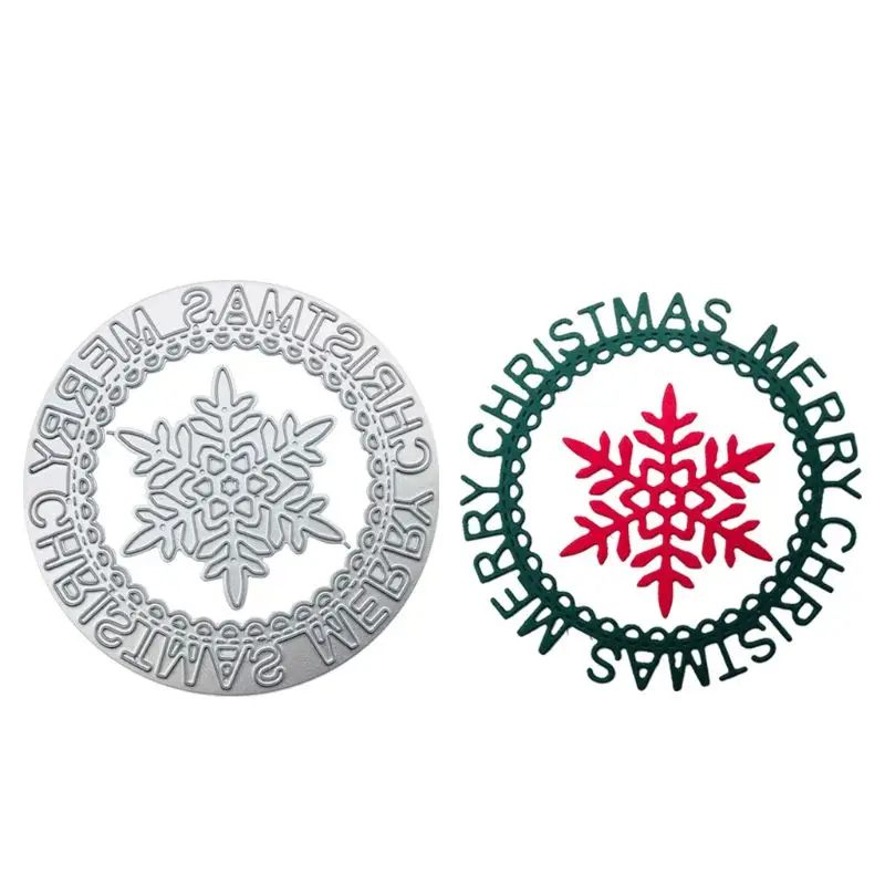 

Snowflake in Circle Metal Cutting Dies Stencil DIY Scrapbooking Album Stamp Paper Card Embossing Crafts Decor