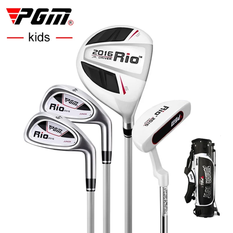 

PGM Kids Golf Rio Clubs Set Junior Right Handed Stainless Steel Children Beginners Practice 4pcs Pole with Bag JRTG004 Wholesale