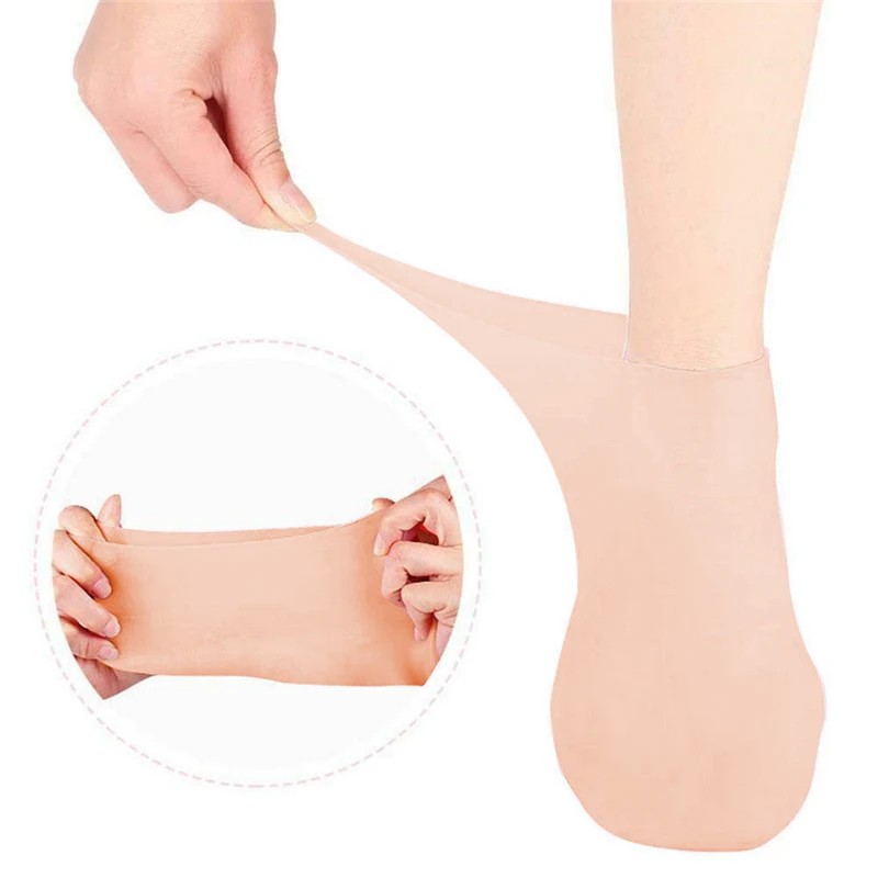2Pcs Silicone Feet Care Socks Moisturizing Gel Heel Thin Socks Foot Skin Care Protectors Foot Tool Cracked Skin