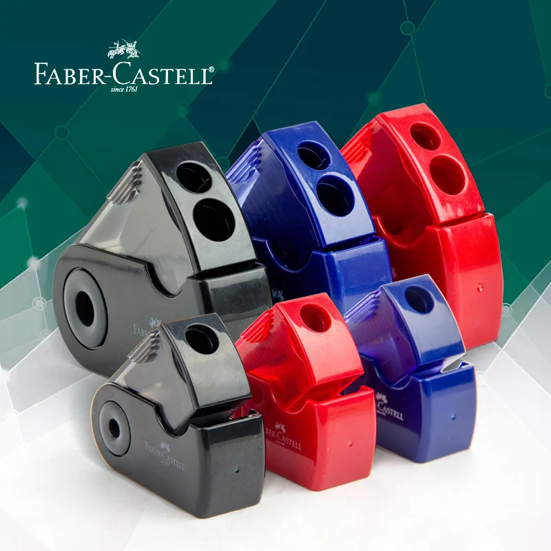 

Faber pencil sharpener 1827 black plastic double hole pencil sharpener student brush color single hole sharpener