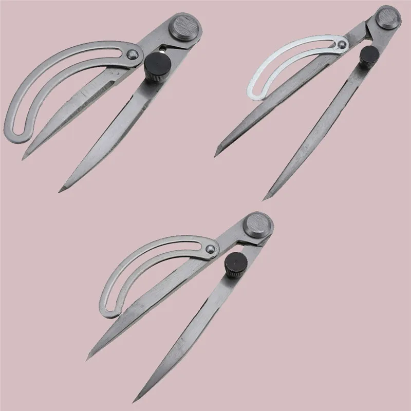 Lychee Spacing Compass Adjustable Leather Craft Rotating Tool Scriber DIY Edge Creaser Stitch Wing Divider Cross Line Compasses