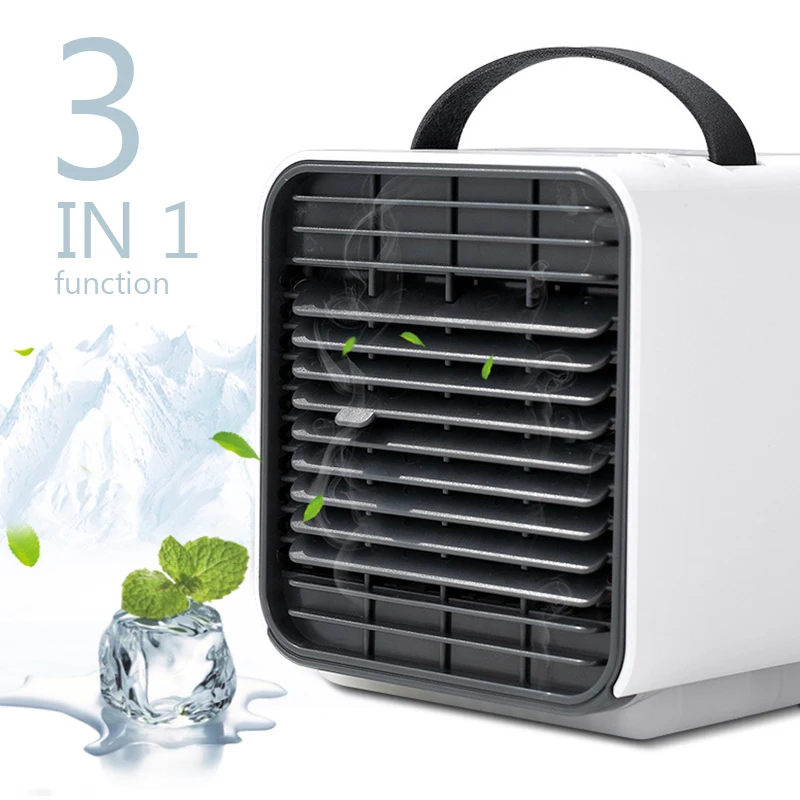 

NEW Mini portable USB Air Conditioning summer Fan wind natural ventilator Air Cooler fans with 7 Colors LED light for Home