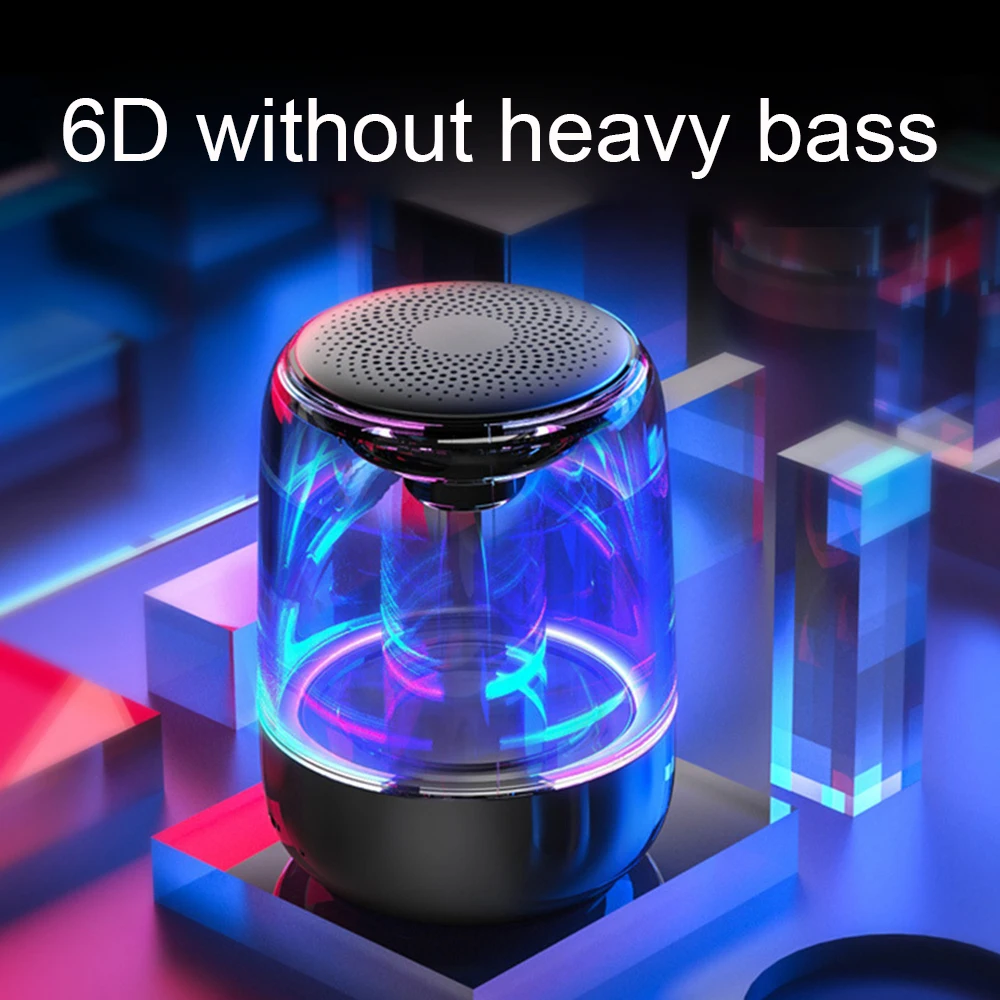 

Bluetooth Speakers Mini Speaker Music Stereo HIFI Soundbox with LED Light Microphone for Smartphone PC