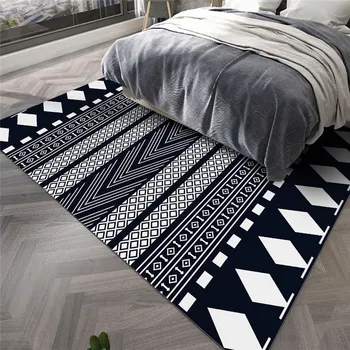 

Geometric Style Large Bedroom Tea Table Rugs Carpets Rectangular Antis-kid Floor Mat Abstract Modern Art Carpet